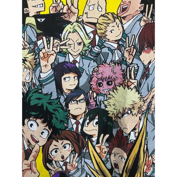 My Hero Academia Funimation Licensed T-Shirt M Black With Colorful Anime Charact - Picture 5 of 7